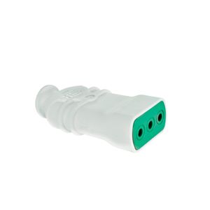 Enchufe Volante Hembra 10A, 250V, 2P+T, Blanco Fanton